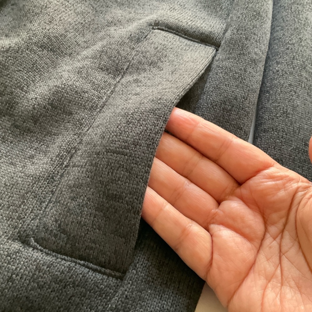 Lands' End Women's NWT Medium Charcoal Gray Fleece Zip Up Jacket - Picture 9 of 10